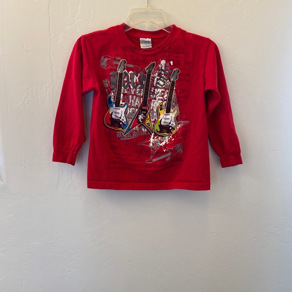 Boys Rock & Roll Long Sleeved T-Shirt Size LG 7